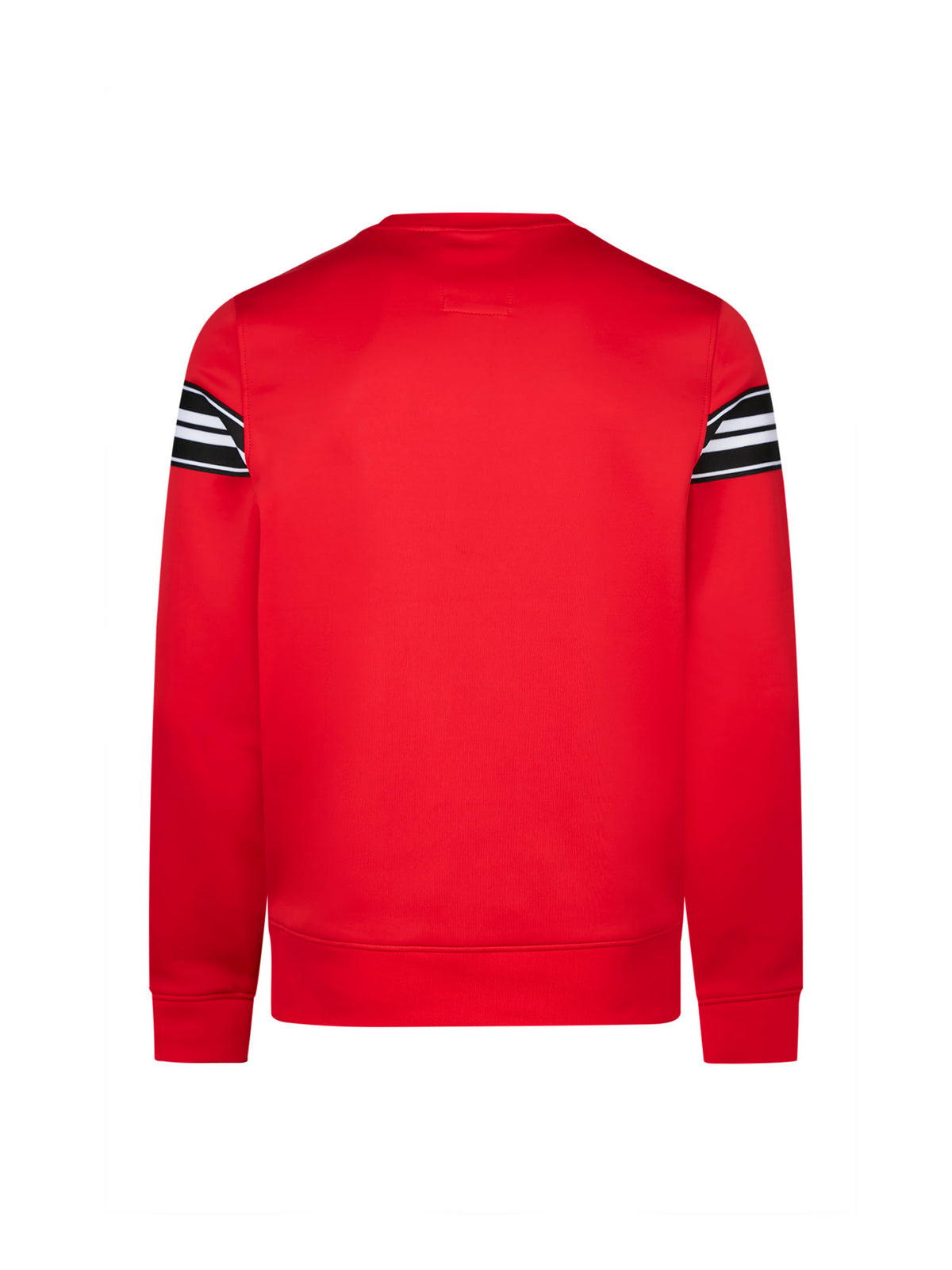 Back of red LUKE 1977 Noel crew neck tricot sweatshirt