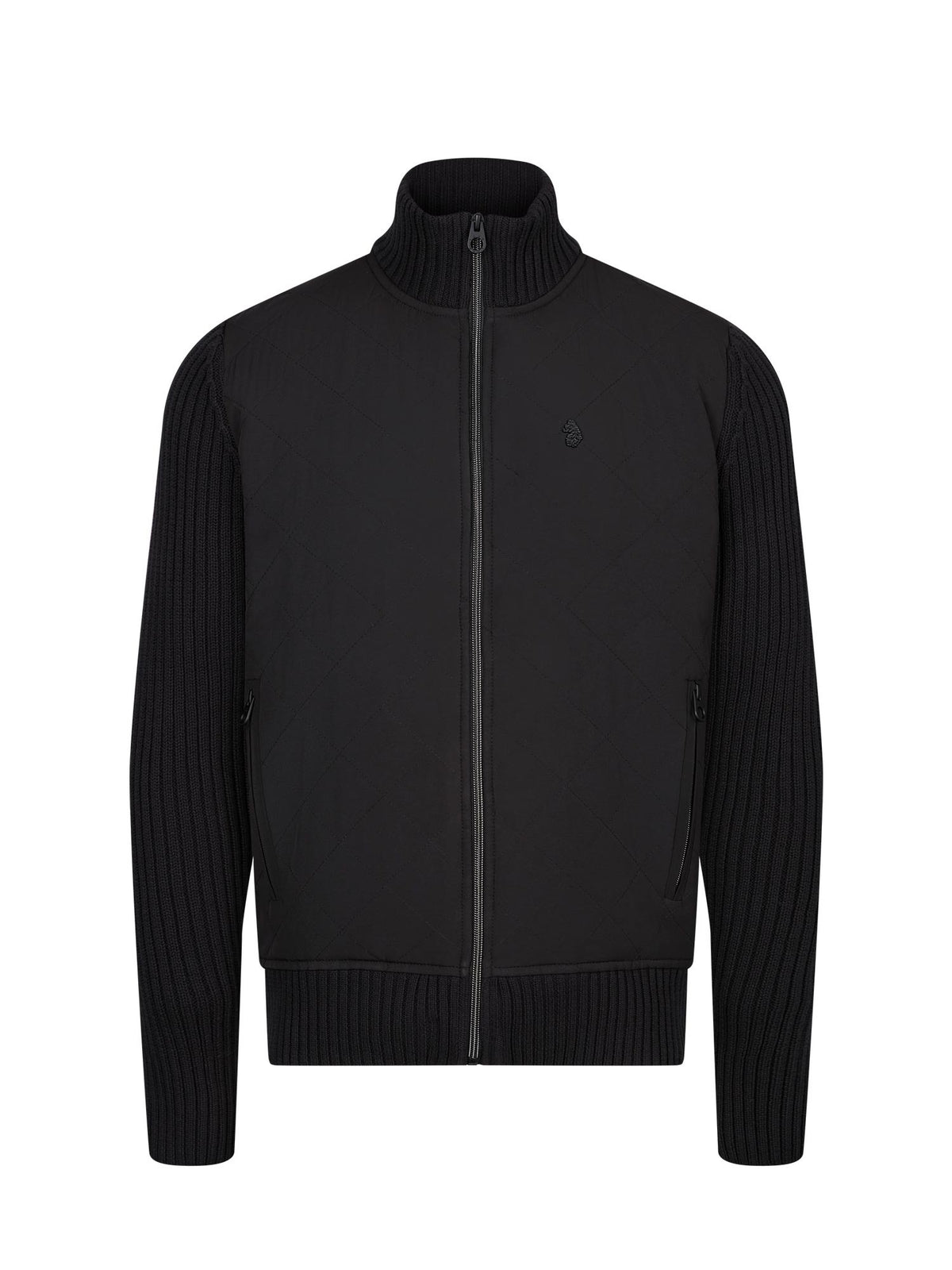 Men's black jacket, front view