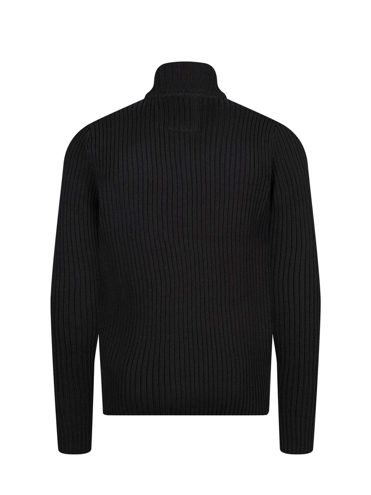Men's black jacket, side view