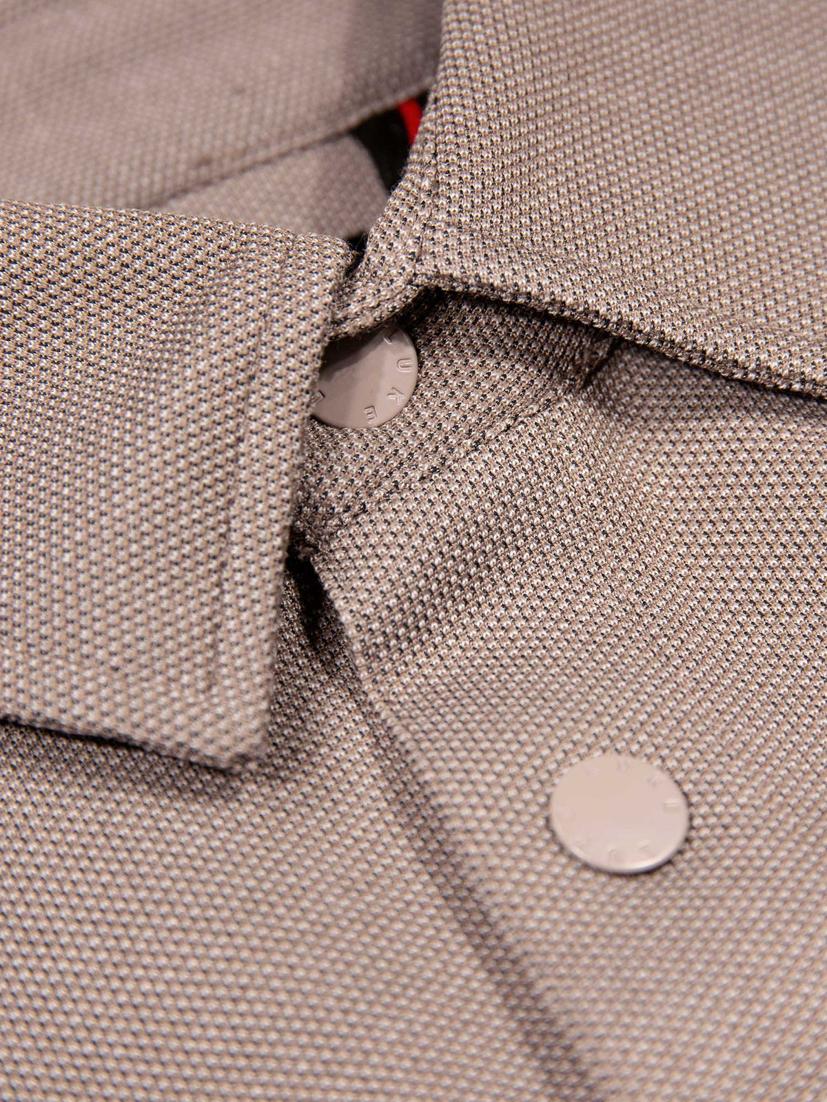 Men's brown shirt with button-up front, detail view 1