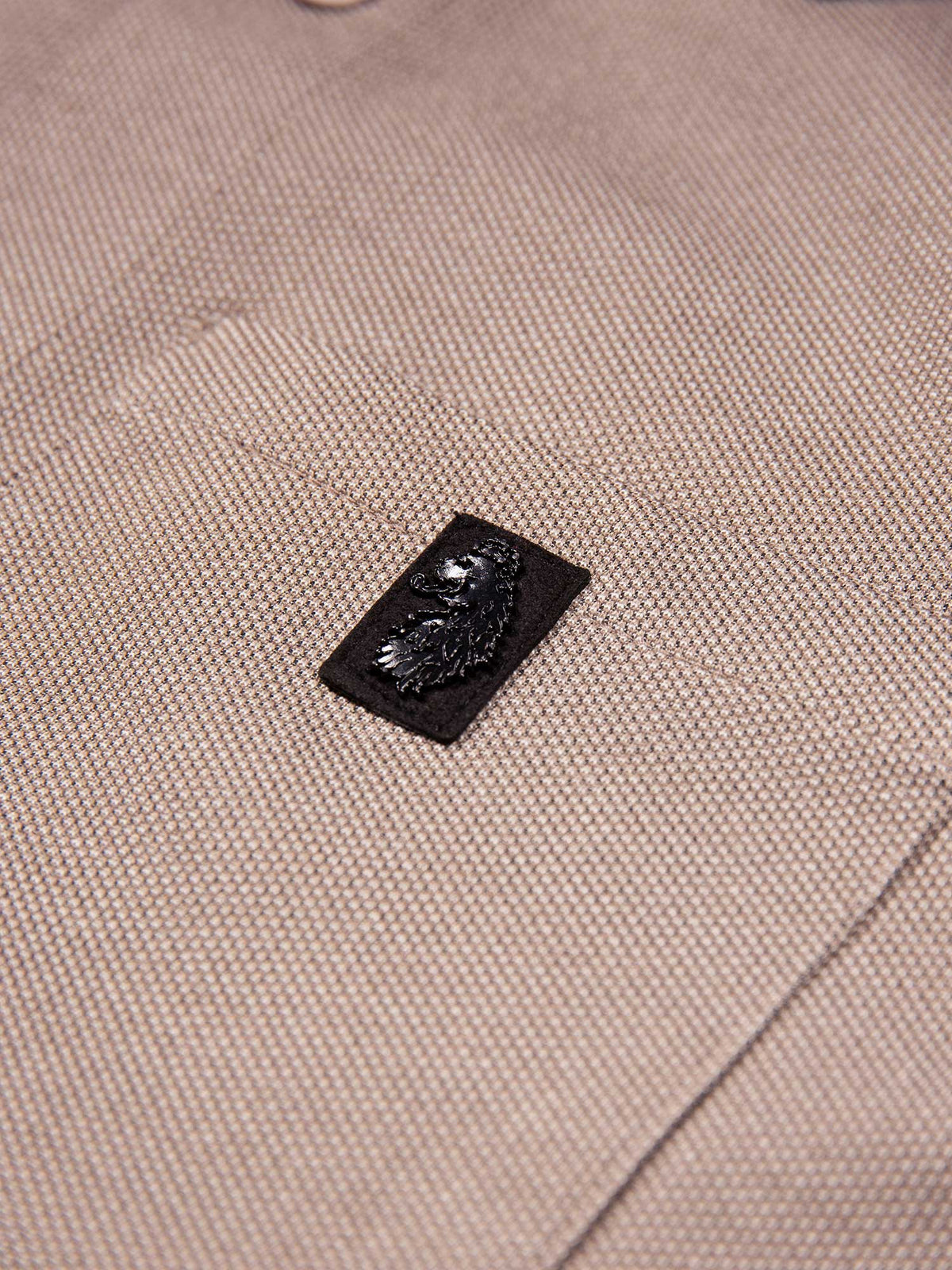 Men's brown shirt with button-up front, detail view 2