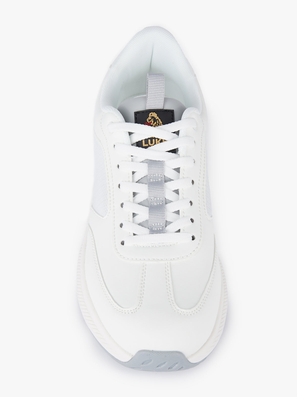 Men's white footwear.
