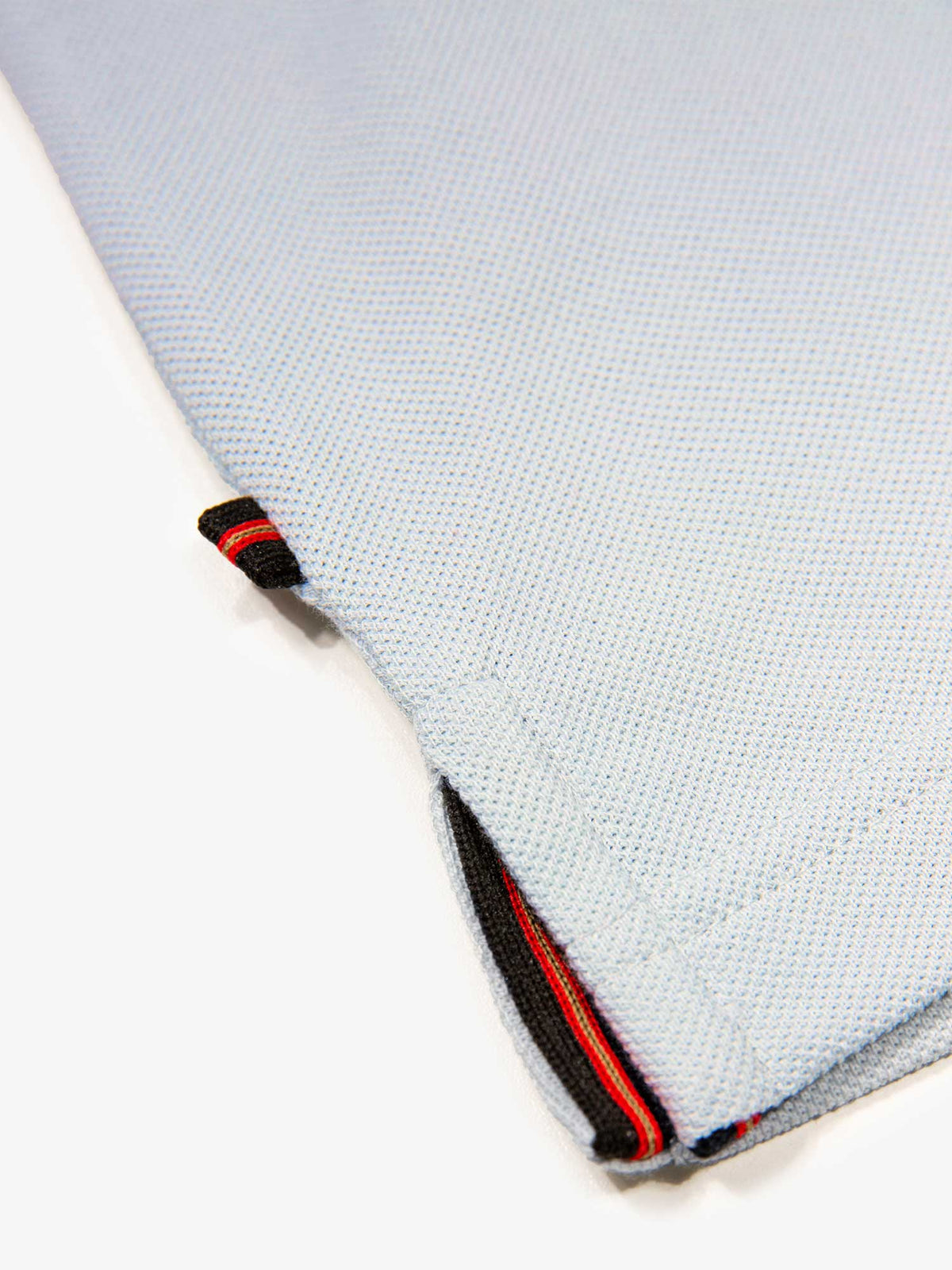 Men's blue-1 polo shirt with polo collar, detail view 3