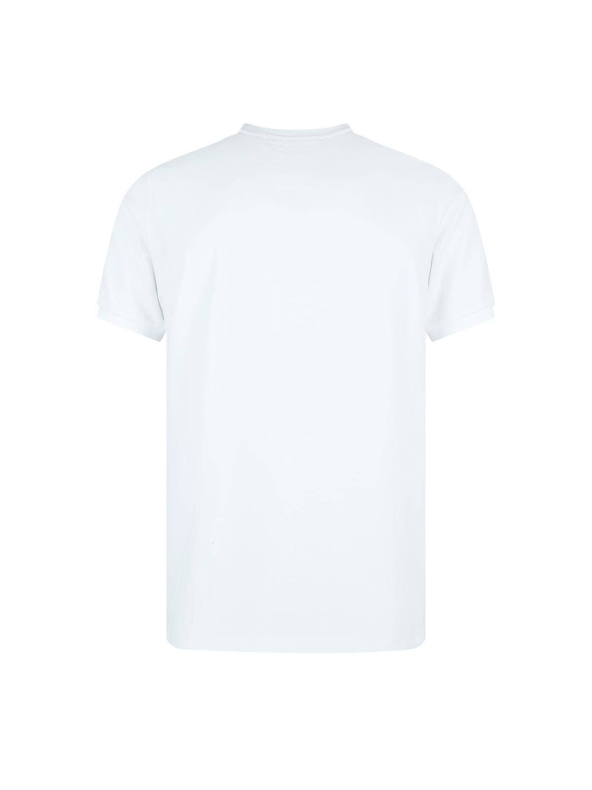 Back of white LUKE 1977 Leo pique t-shirt