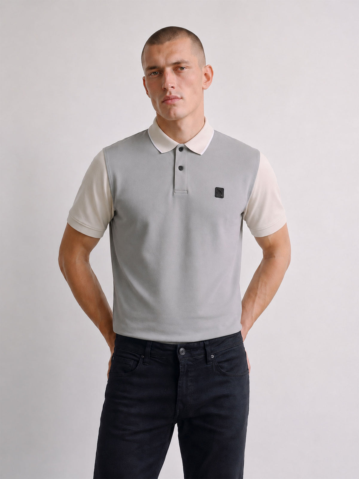 Saddleworth 1000 Polo Shirt - Concrete Stone