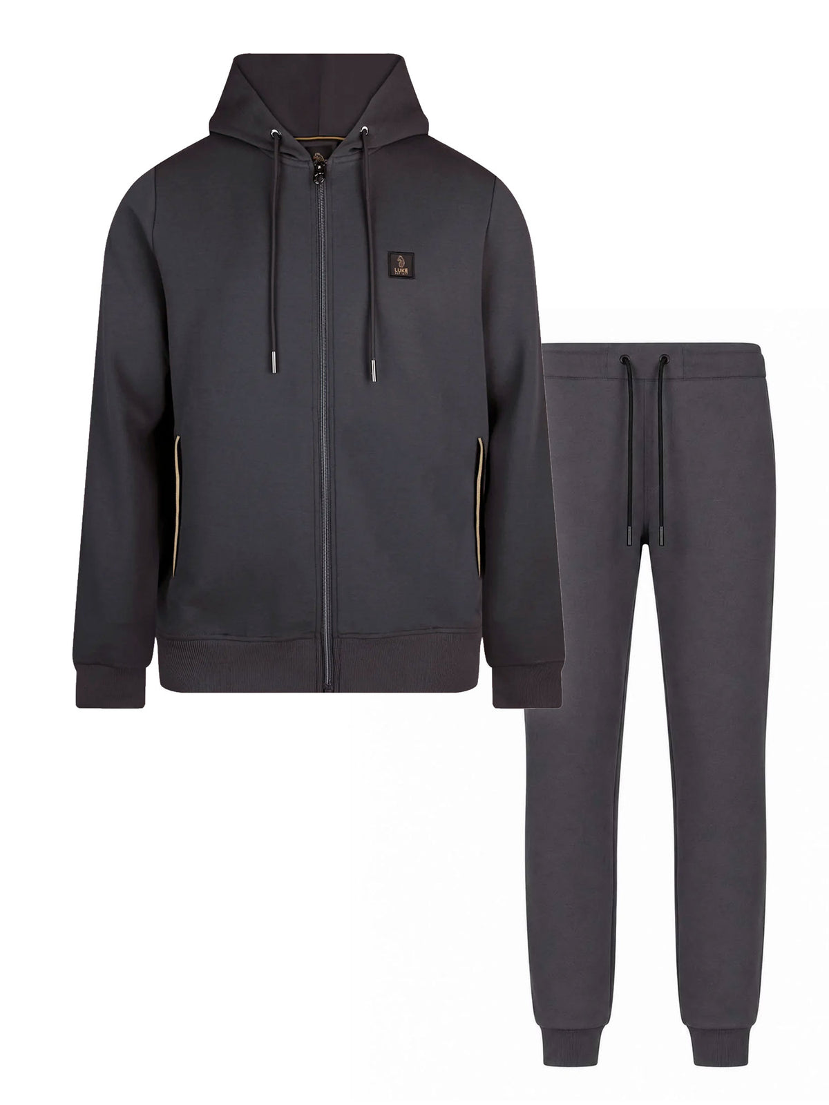 Makati Zip Hoodie Tracksuit - Charcoal