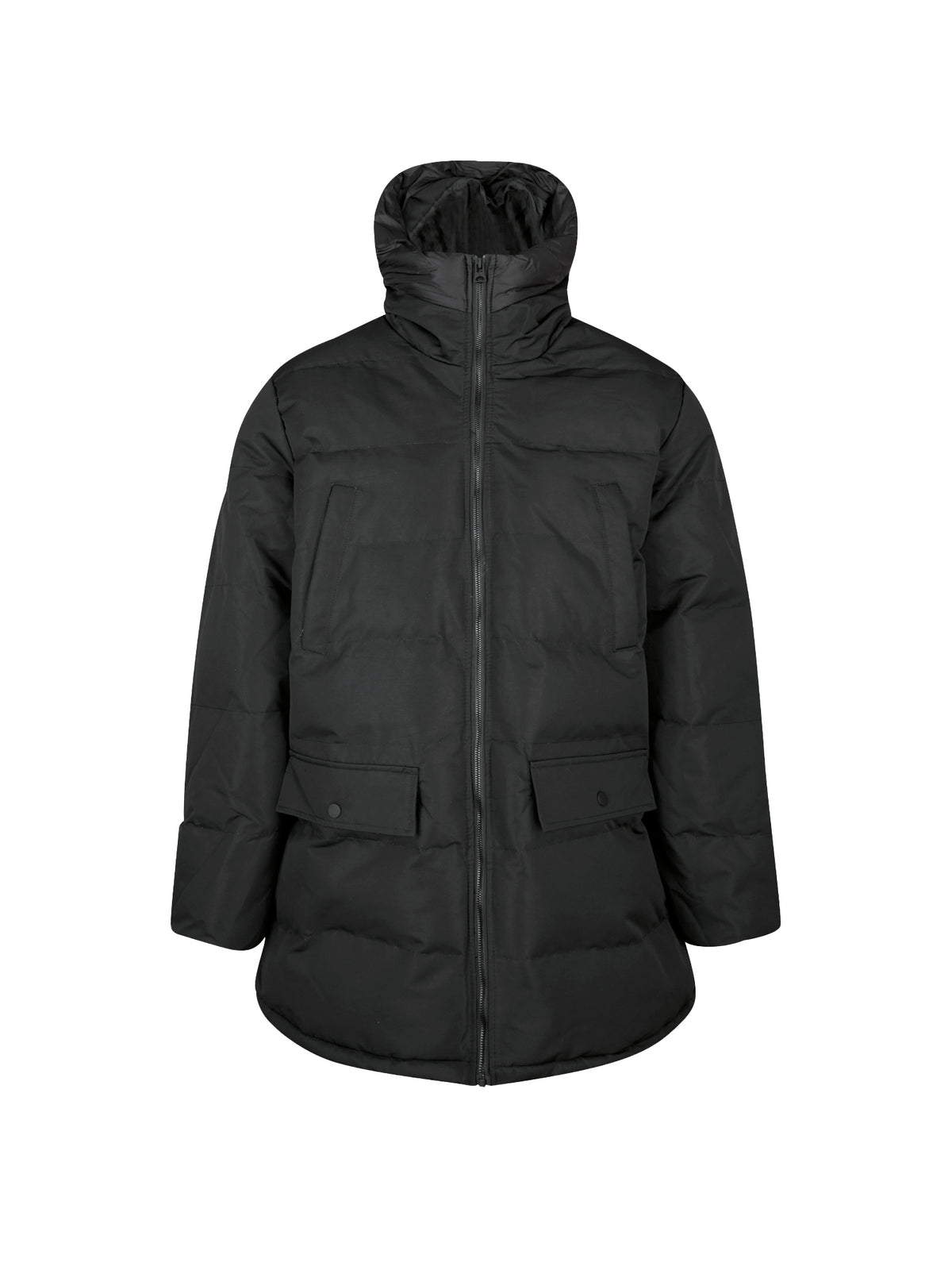STIRLING PADDED LONGLINE JACKET - Black