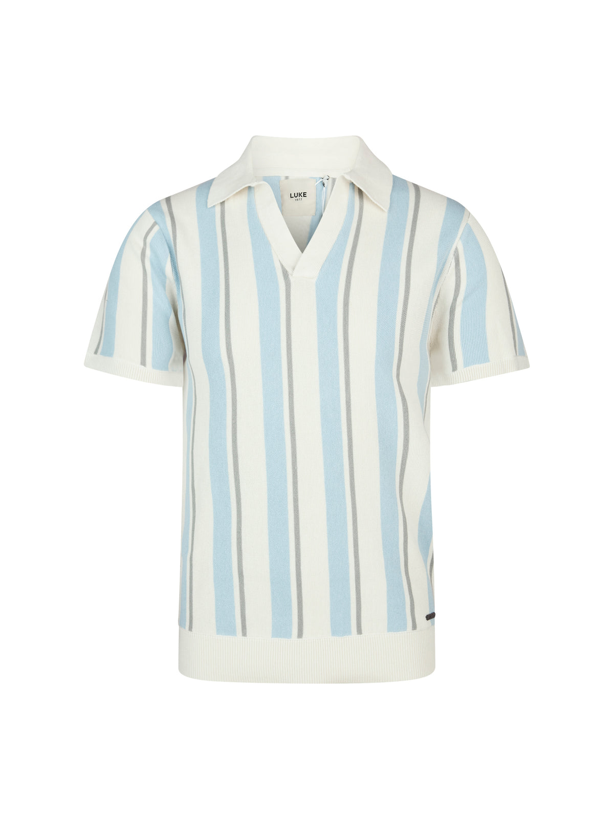 STARR POLO SHIRT - Cream Blue