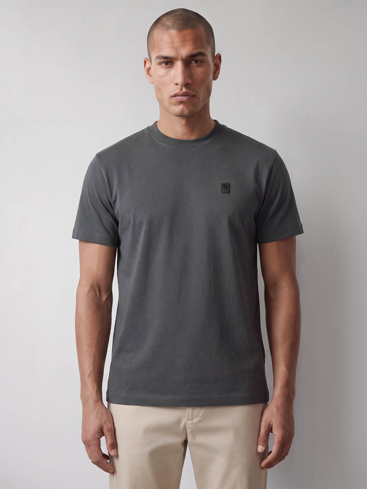 Clarke Relaxed Fit Cotton T-Shirt - Porpoise