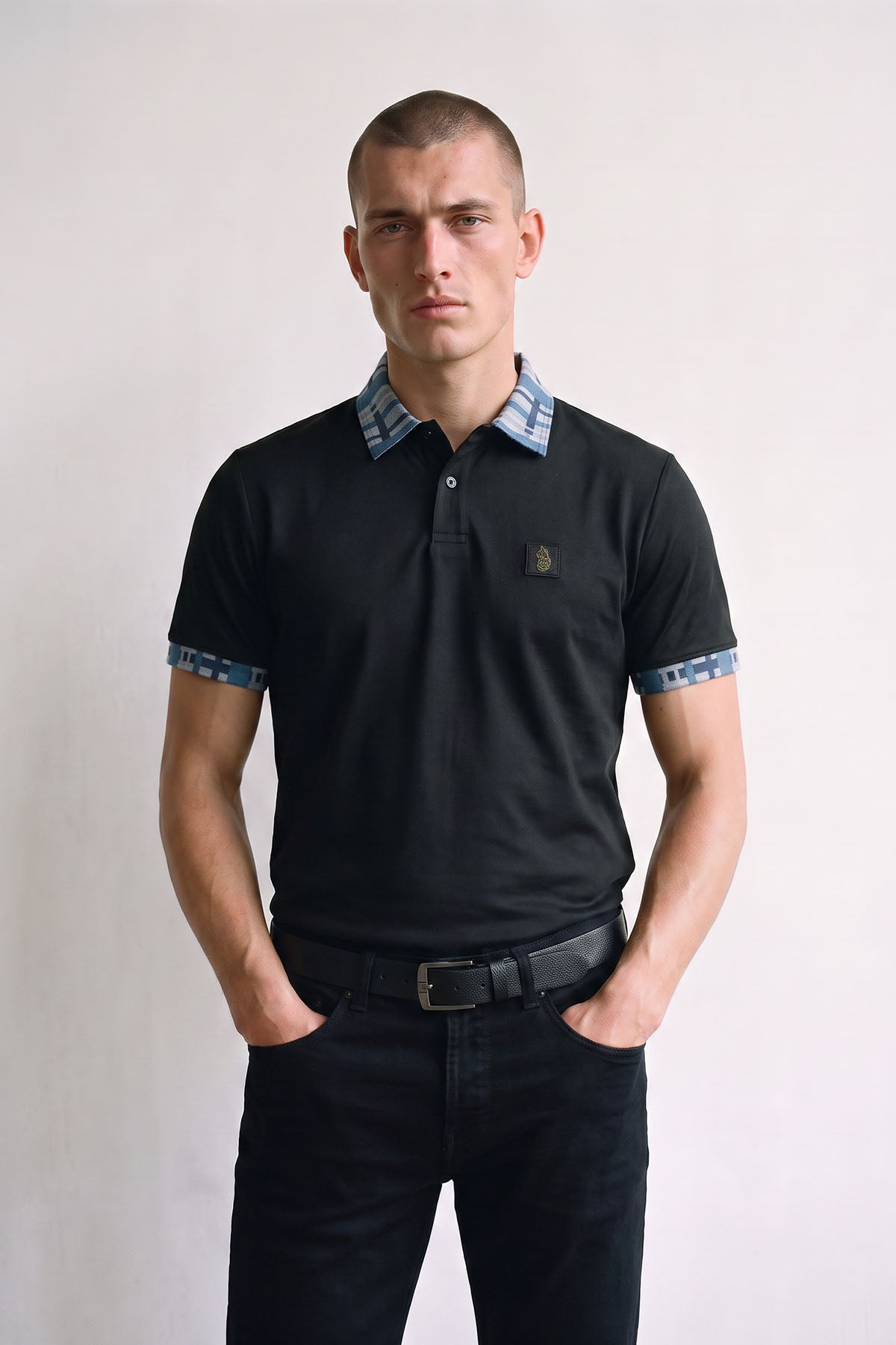 Yard Polo Shirt - Black Blue