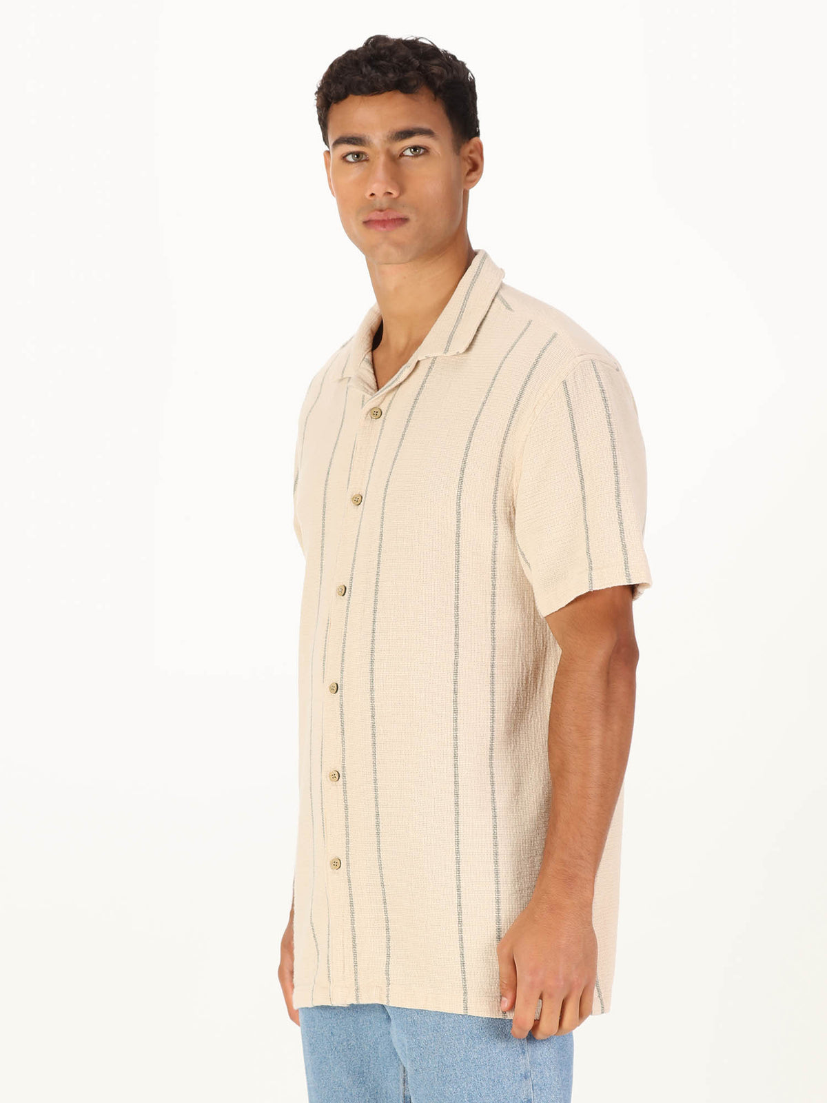 PEARL LAGOON STRIPE SHORT SLEEVE SHIRT