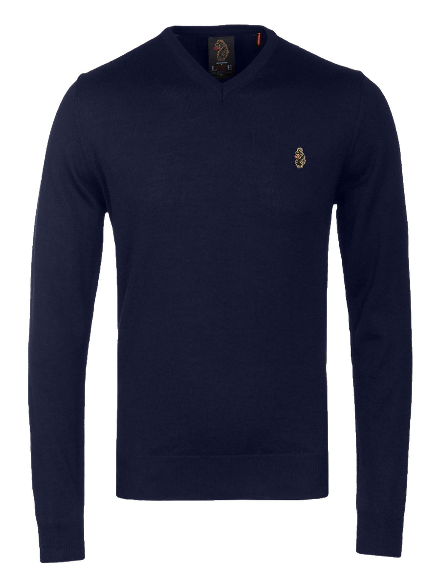 DEPARDIEU KNITTED V NECK JUMPER