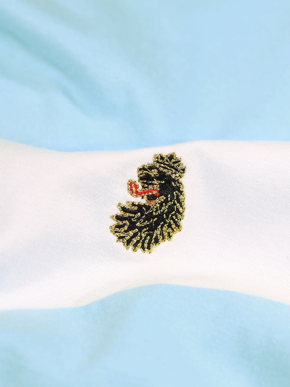 Men's blue t-shirt with crew neck and short sleeves - detail view 2.