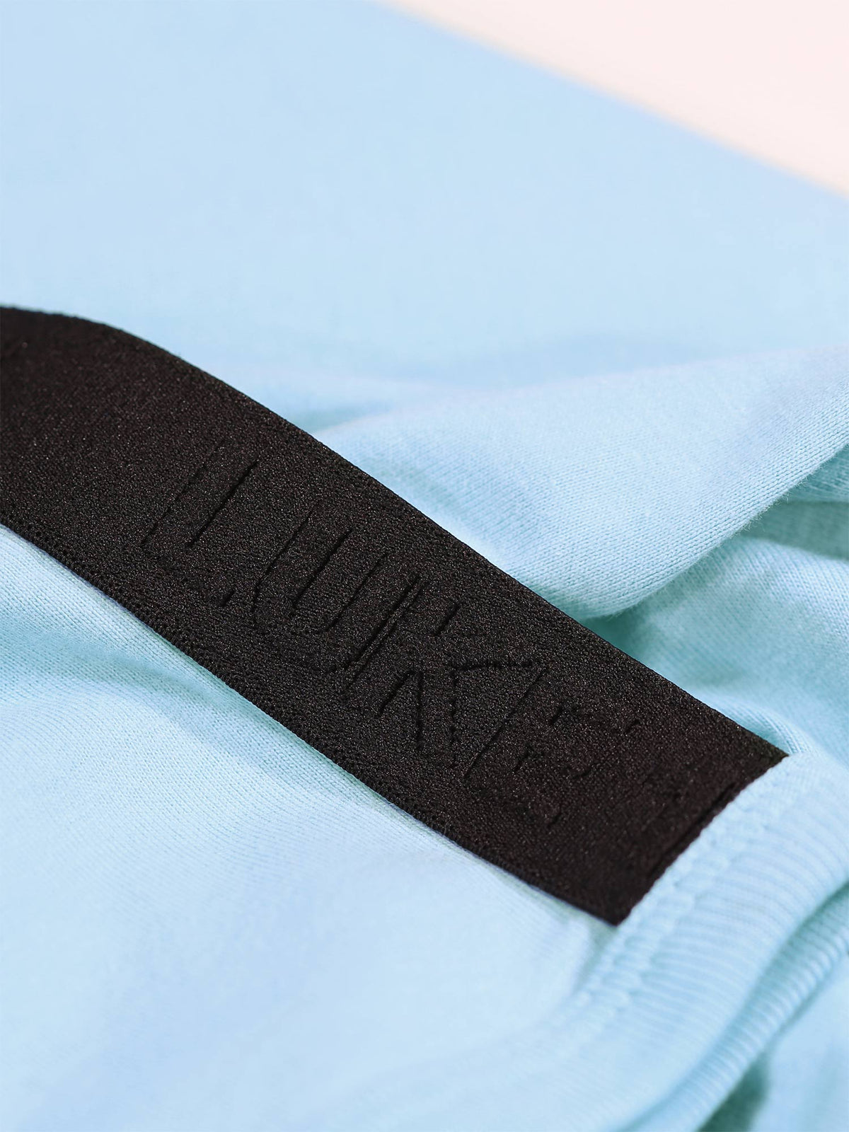 Men's blue t-shirt with crew neck and short sleeves - detail view 1.
