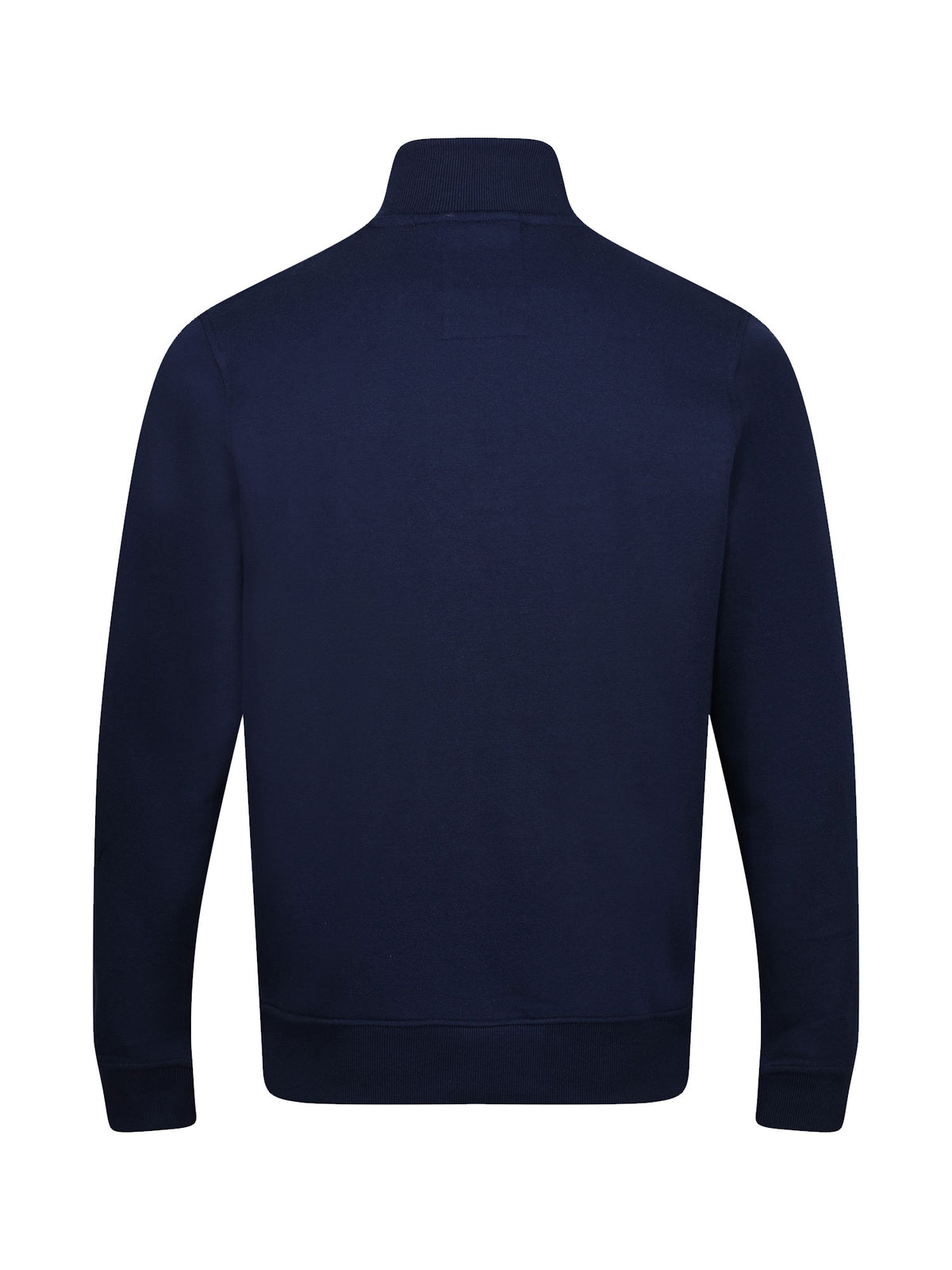 Boy's sweatshirt with quarter-zip and fleece, back view