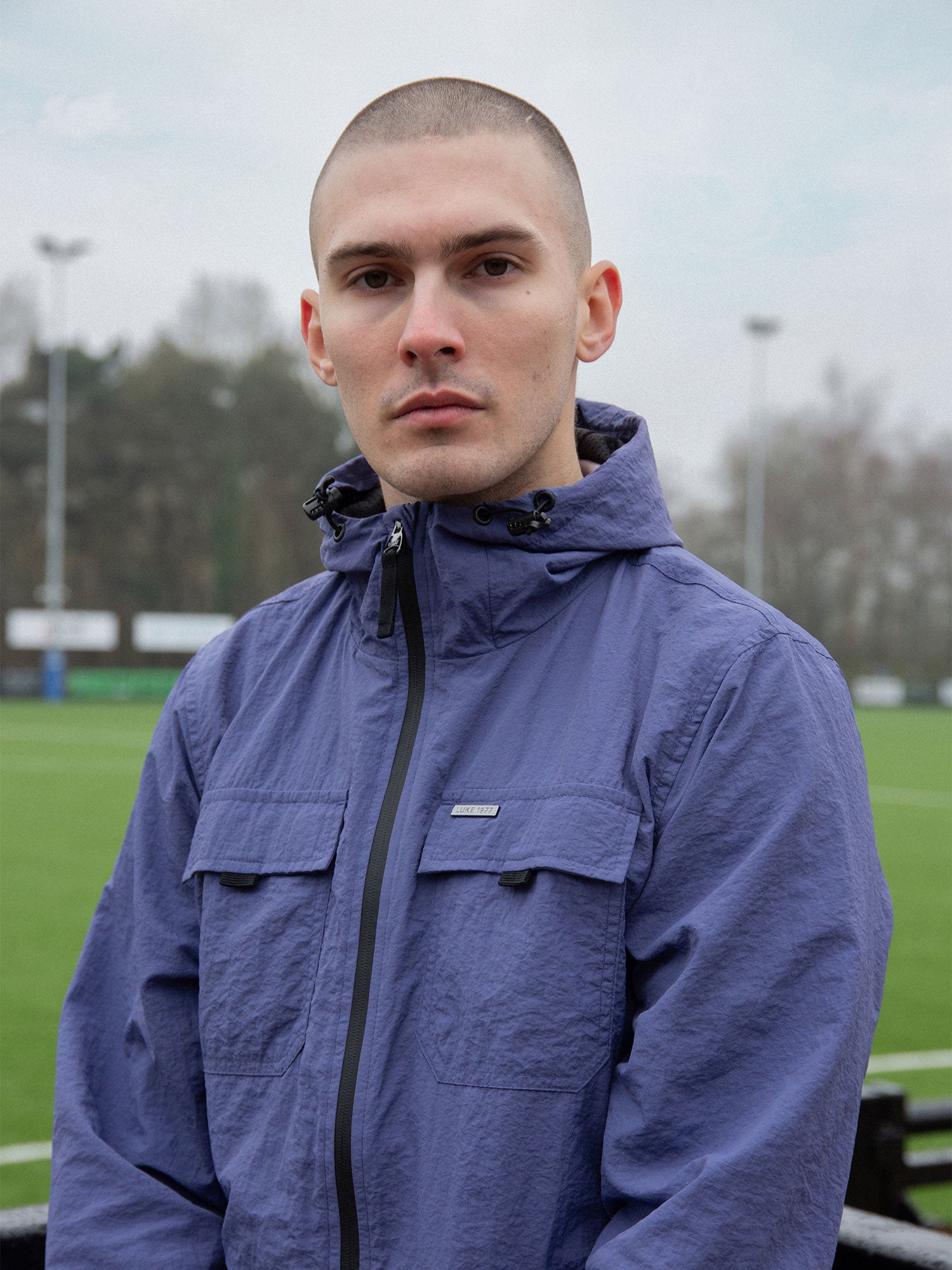 DENVER CRINKLED NYLON HOODED JACKET