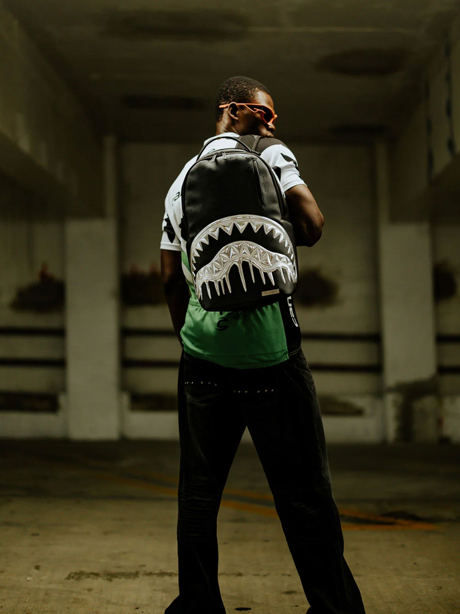 SPRAYGROUND METALLIC EXTRA DRIP SHARK BACKPACK