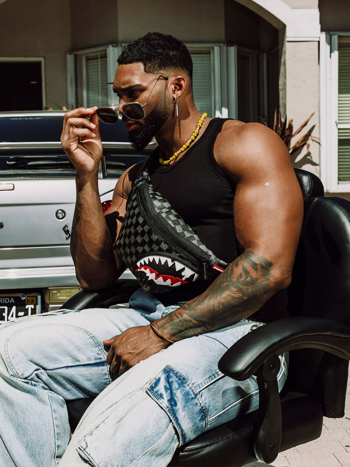 SPRAYGROUND SHARKS IN PARIS THUNDERDRIP SAVVY CROSSBODY