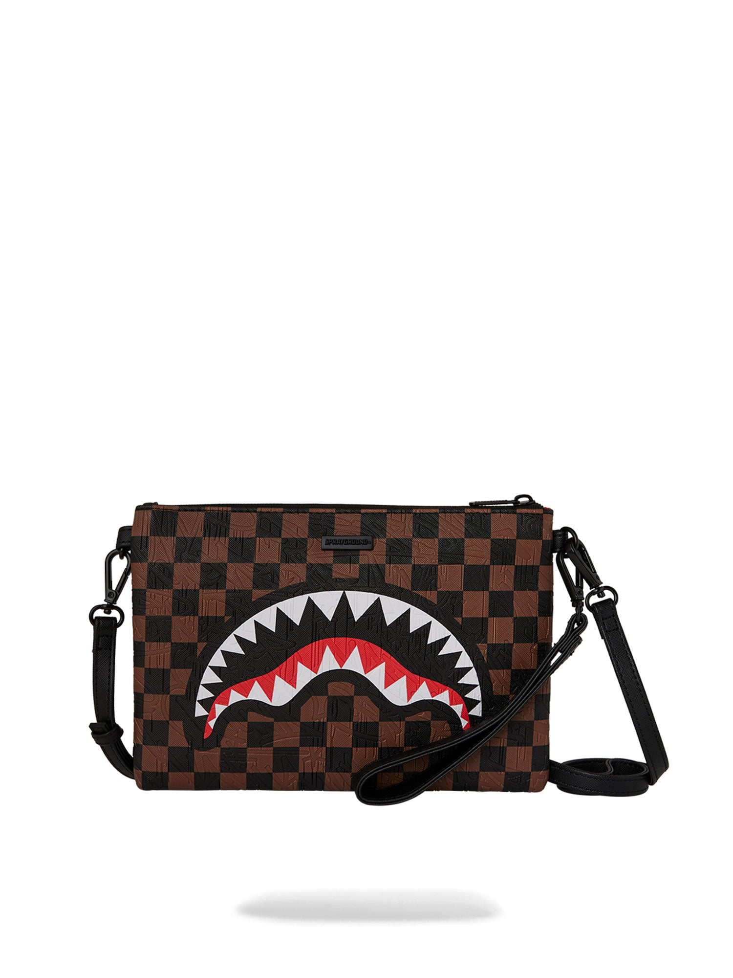 SPRAYGROUND CHECK 2 EMBOSS CROSSOVER CLUTCH
