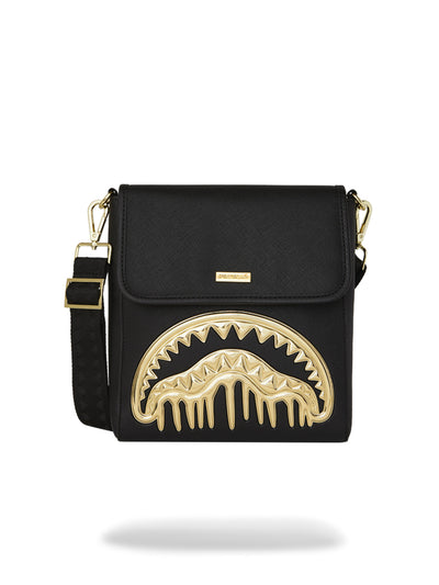 SPRAYGROUND GOLD AND DANGEROUS MESSENGER BAG