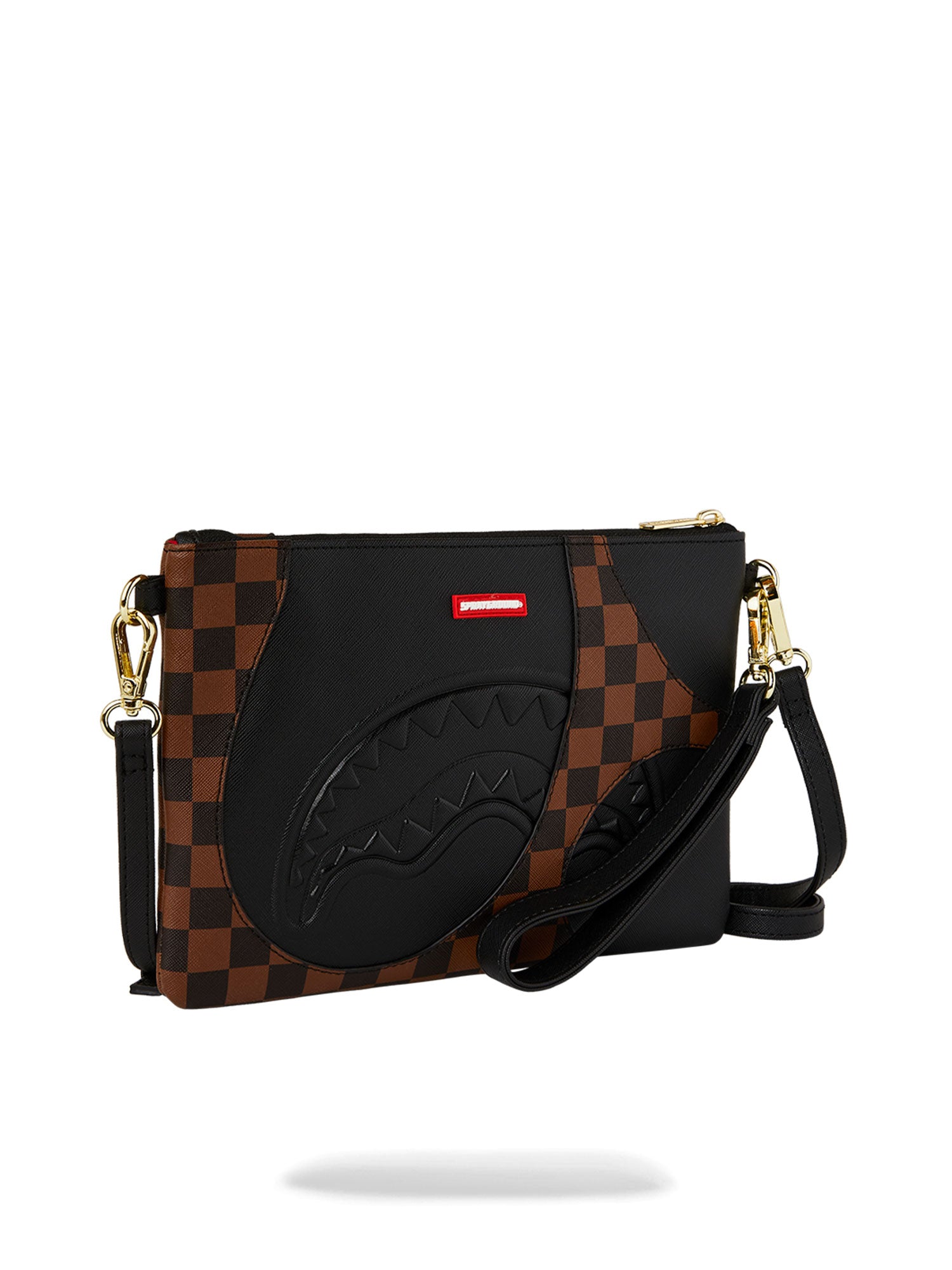 SPRAYGROUND JETSTREAM BROWN CROSSOVER CLUTCH