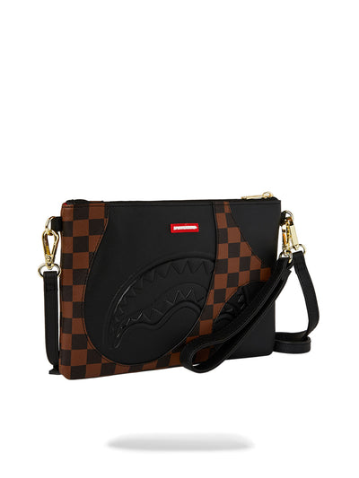 SPRAYGROUND JETSTREAM BROWN CROSSOVER CLUTCH