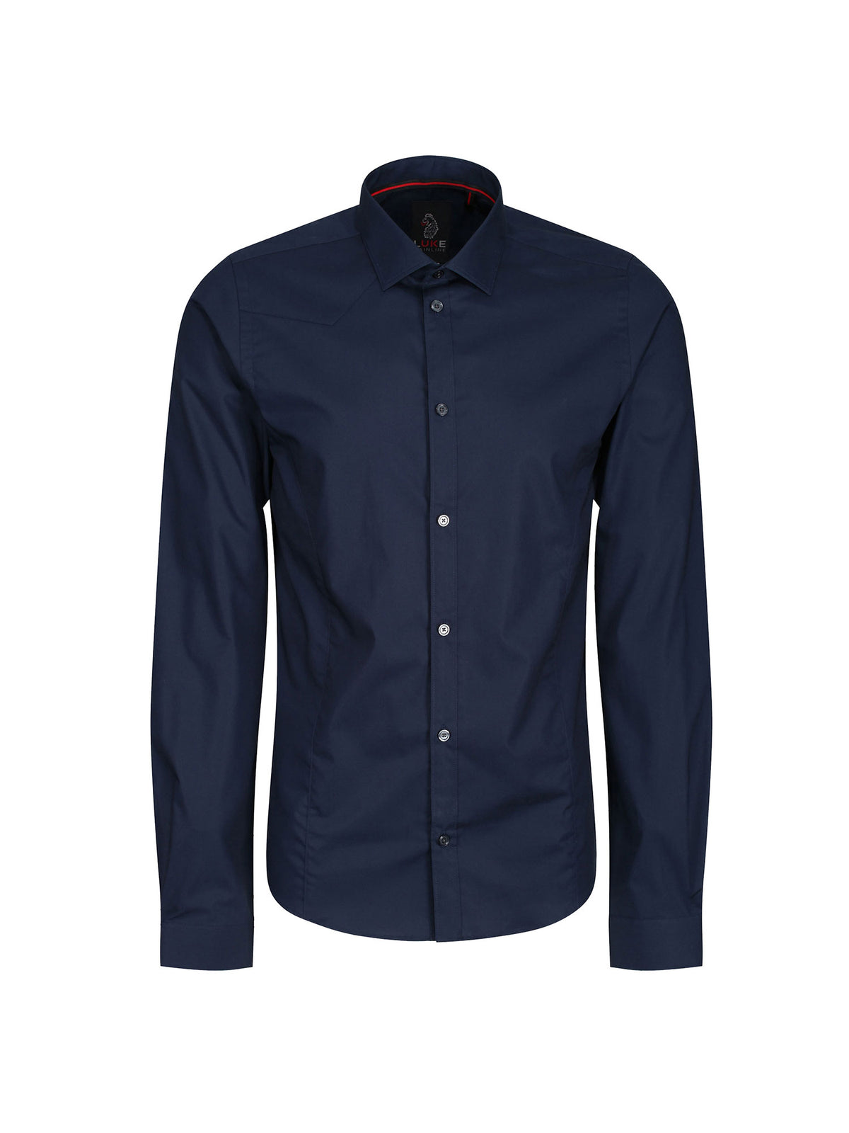 The Butchers Pencil Slim Fit Smart Shirt - Navy