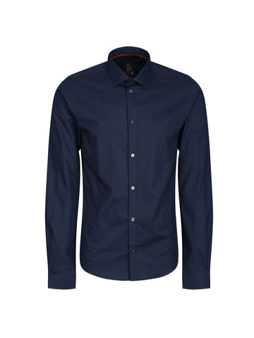 The Butchers Pencil Slim Fit Smart Shirt - Navy