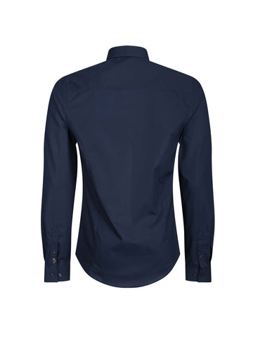 The Butchers Pencil Slim Fit Smart Shirt - Navy