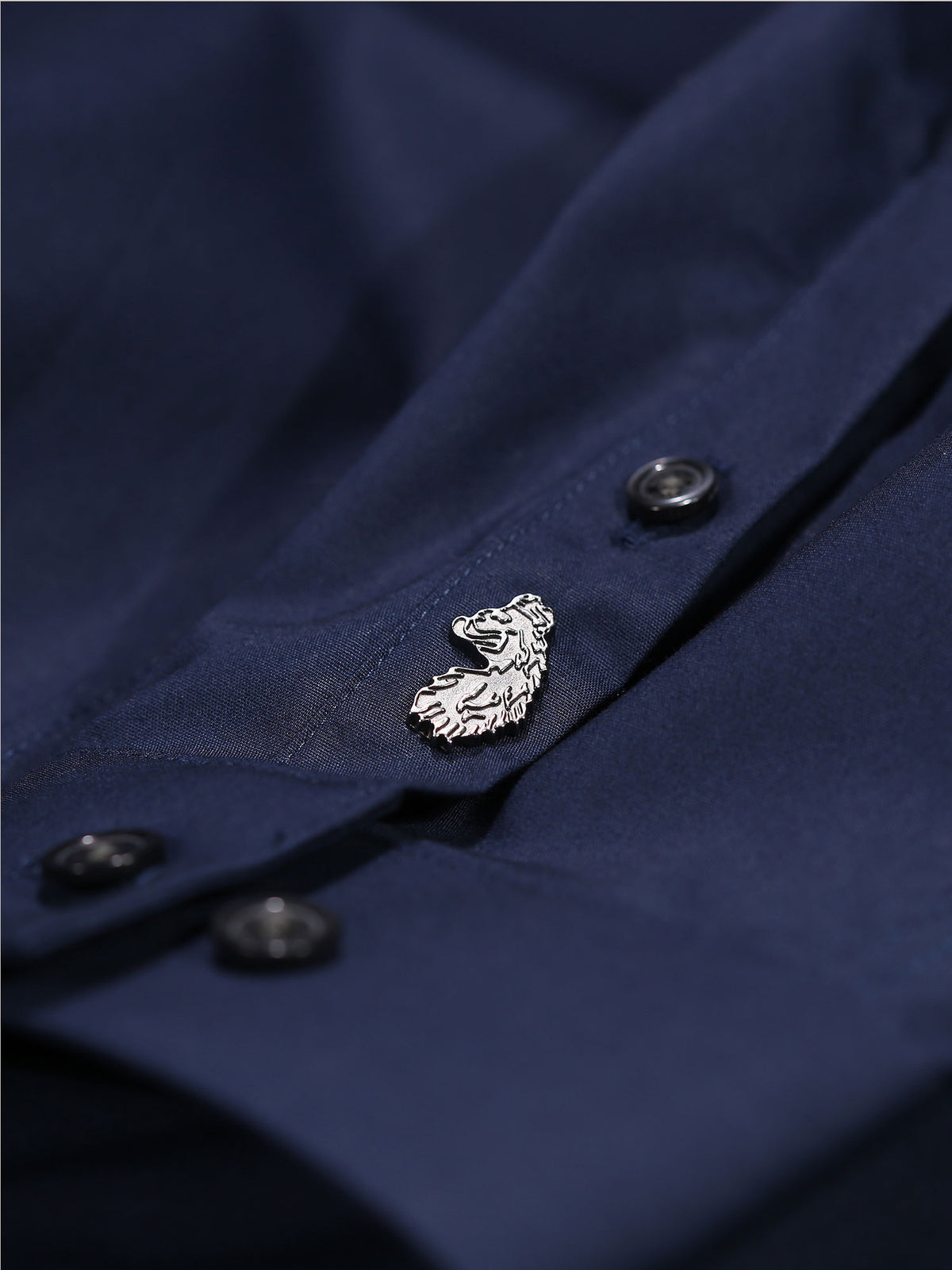 The Butchers Pencil Slim Fit Smart Shirt - Navy