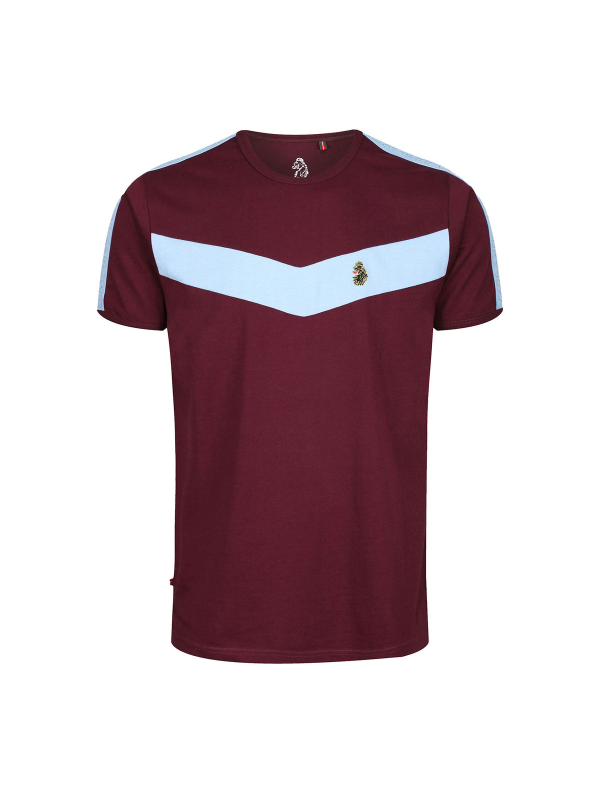 Calvia Pure Cotton Chevron T-Shirt - Claret