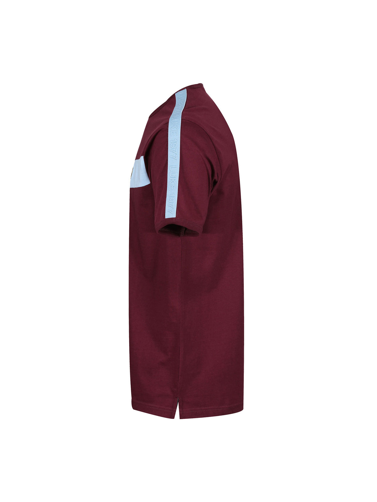 Calvia Pure Cotton Chevron T-Shirt - Claret