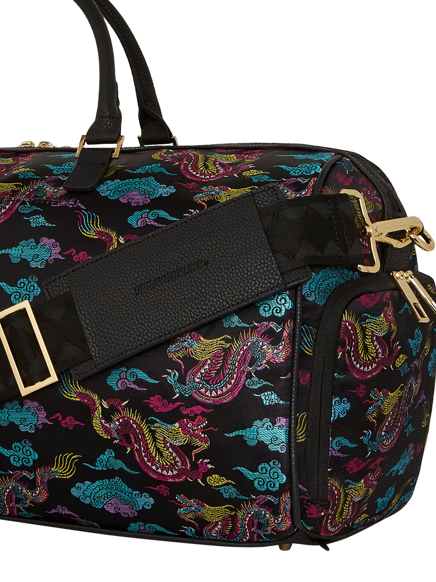 SPRAYGROUND EMBROIDERED DRAGONS DUFFLE