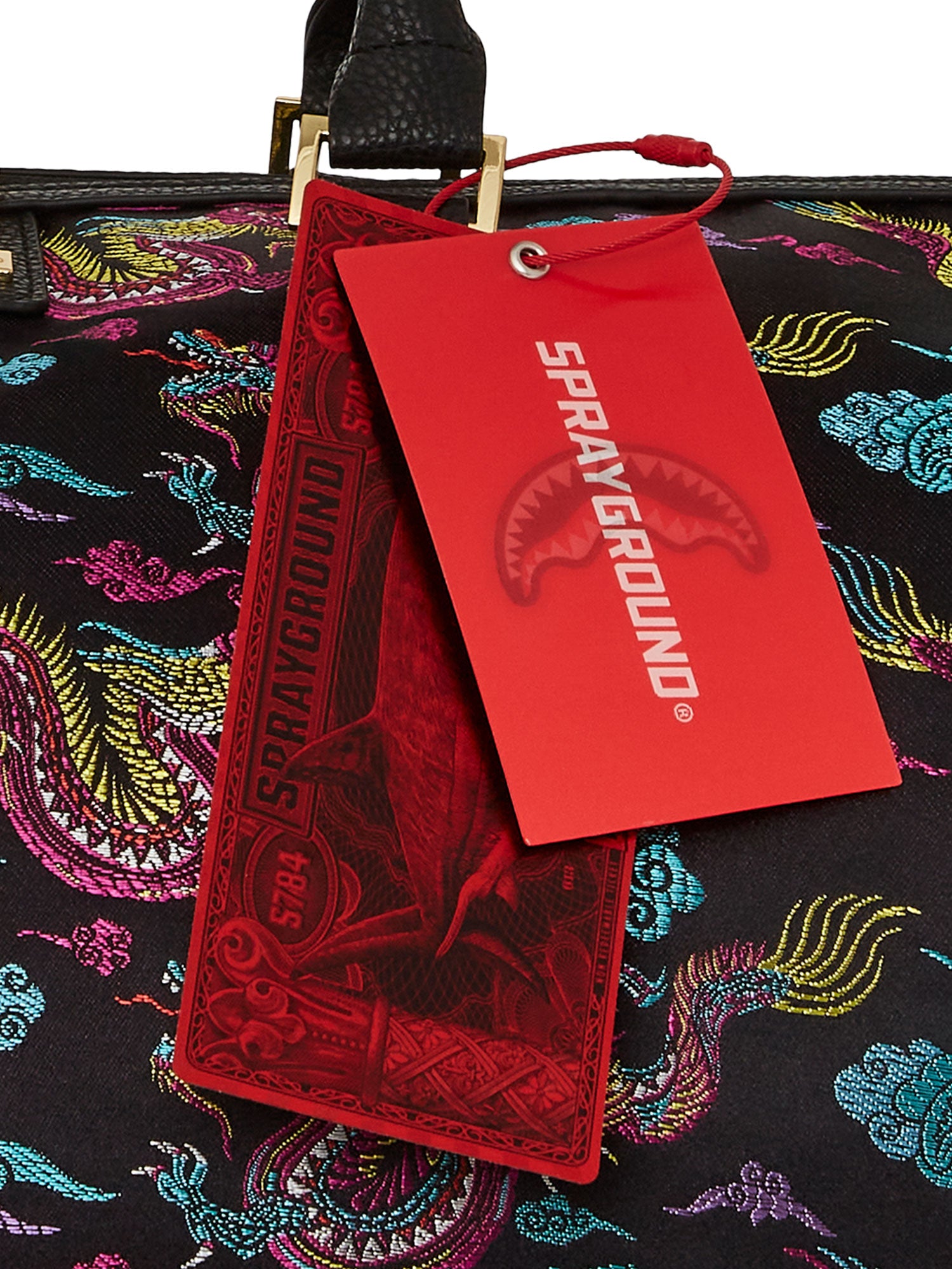 SPRAYGROUND EMBROIDERED DRAGONS DUFFLE