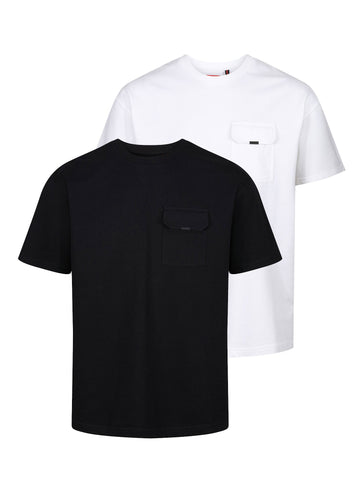 Dragger 2 Pack T-Shirts - Black/White