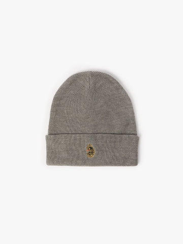 Men's grey beanie.