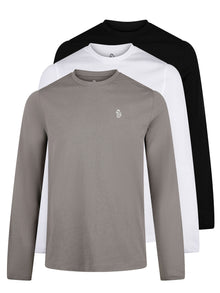  JOHNYS 3 PACK LONG SLEEVE T-SHIRTS