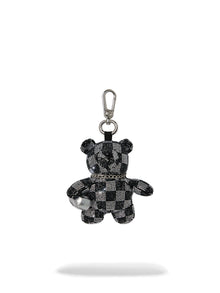  SPRAYGROUND SILVER DIAMOND TEAR BEAR CUB KEYCHAIN