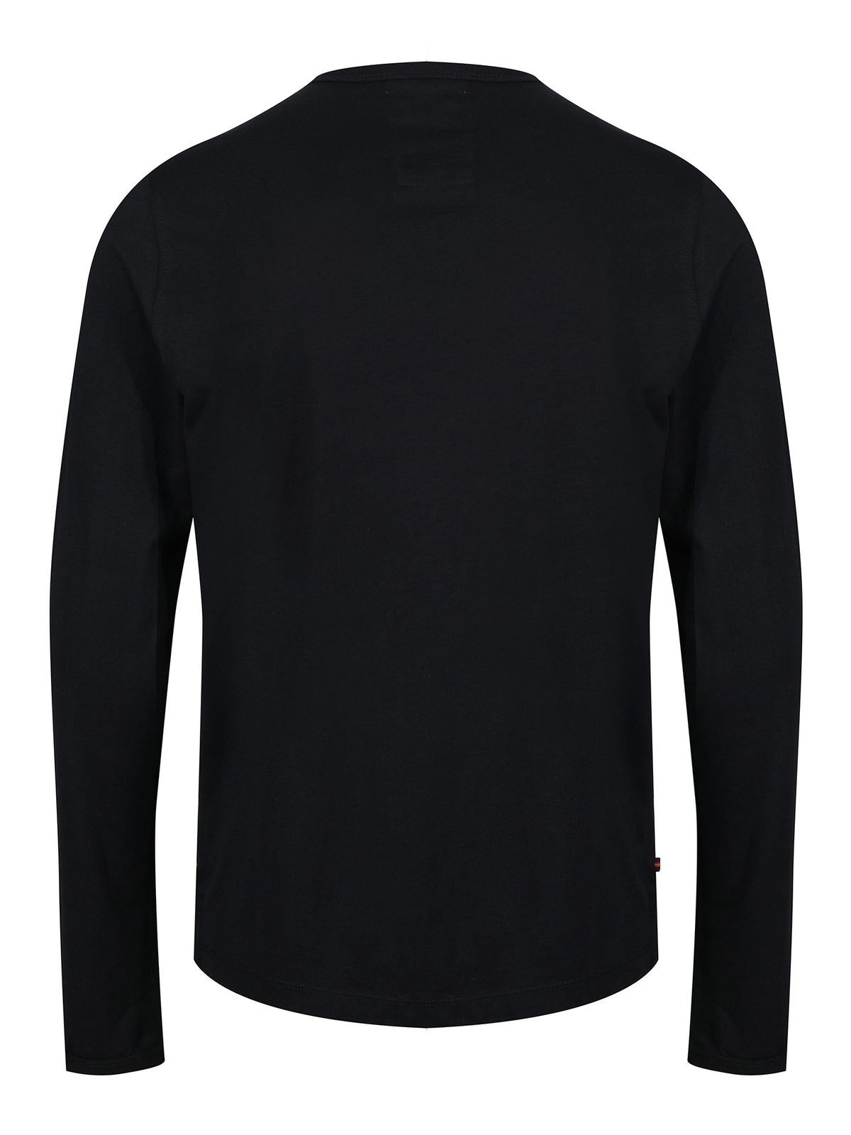Men's black t-shirt with crew neck and short sleeves.
