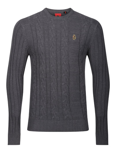 MORDEN KNITTED JUMPER - Charcoal