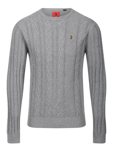 MORDEN KNITTED JUMPER - MID GREY