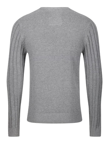 MORDEN KNITTED JUMPER - MID GREY