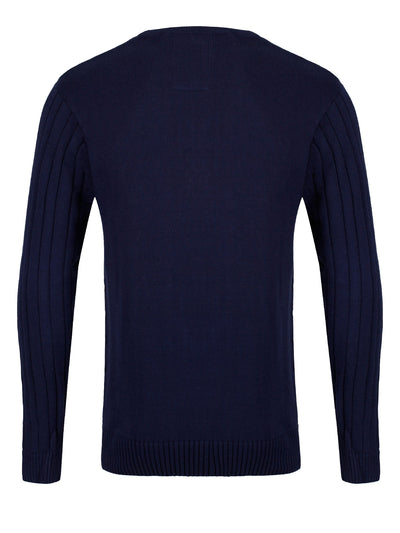 MORDEN KNITTED JUMPER - Navy B