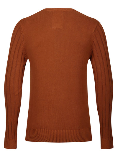 MORDEN KNITTED JUMPER - Tobacco
