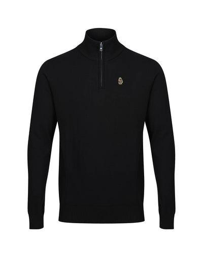 PRETENDER QUARTER ZIP KNITTED JUMPER