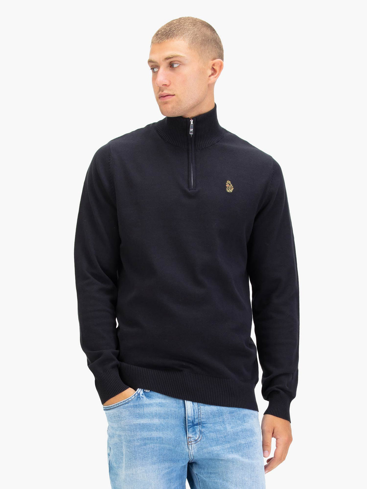 Men's black jumper.