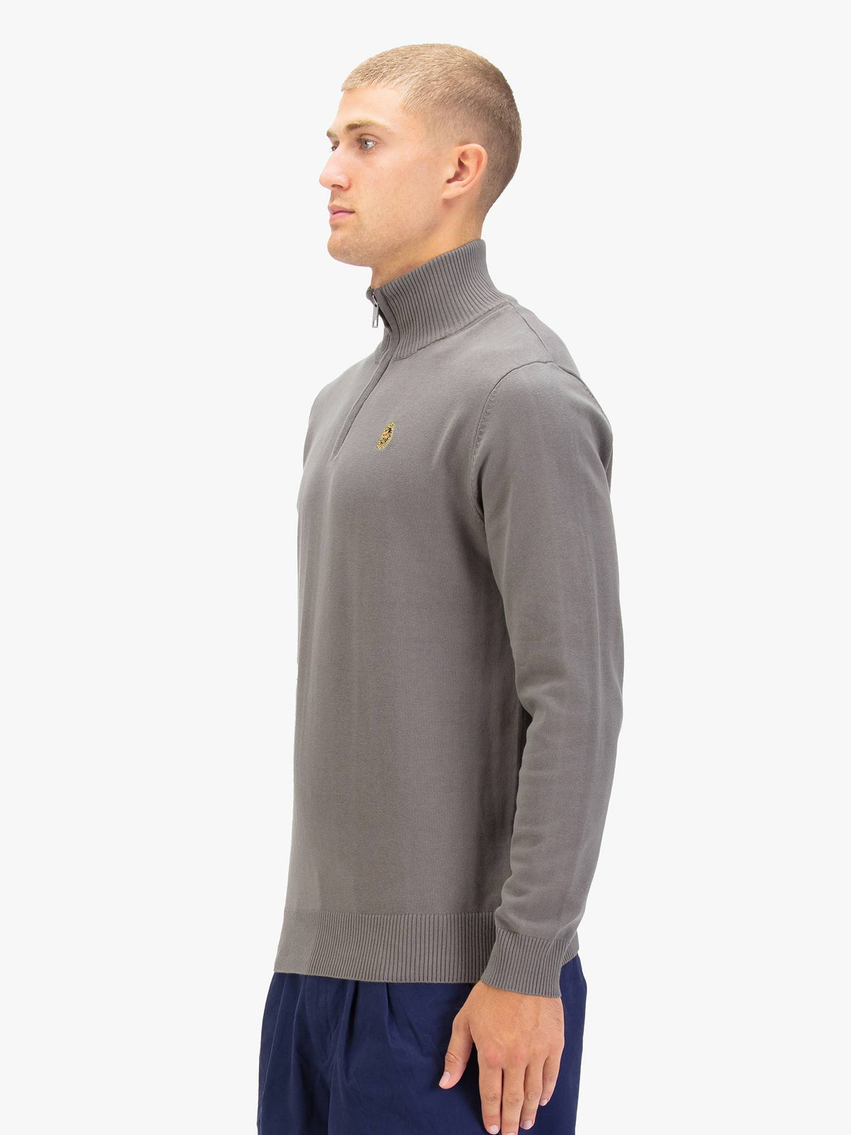PRETENDER QUARTER ZIP KNITTED JUMPER