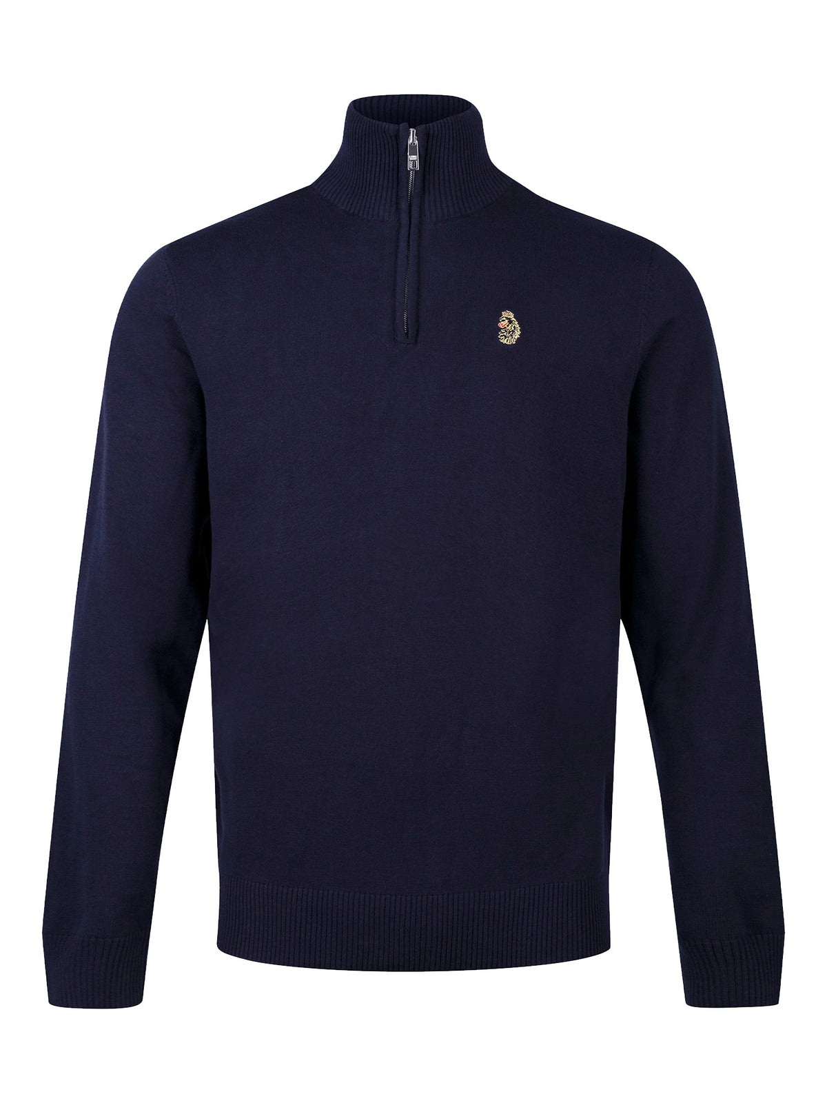 Pretender Quarter Zip Knitted Jumper - Navy