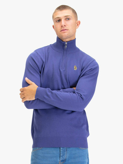 PRETENDER QUARTER ZIP KNITTED JUMPER