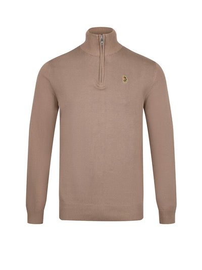 PRETENDER QUARTER ZIP KNITTED JUMPER